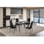 Darees Stone Top Metal Base Dining Table-684337397