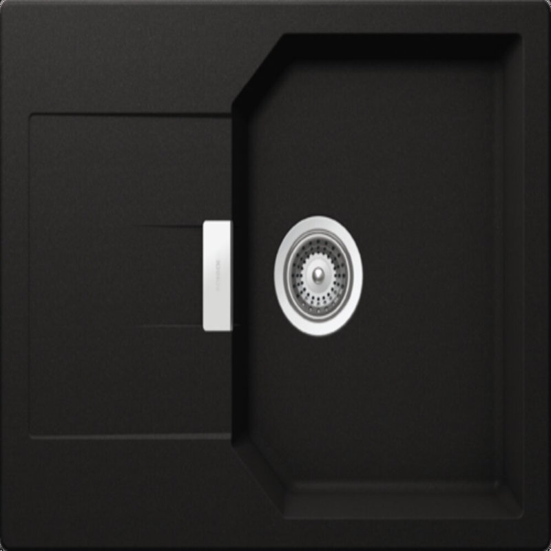 Schock Single Bowl Inset Kitchen Sink, Nero
