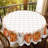 Autumn-Winter Tablecloth 152x152cm Round Autumn-Winter Holiday Patterns Party Picnic Dinner Party Decorative Table Cover-797252972