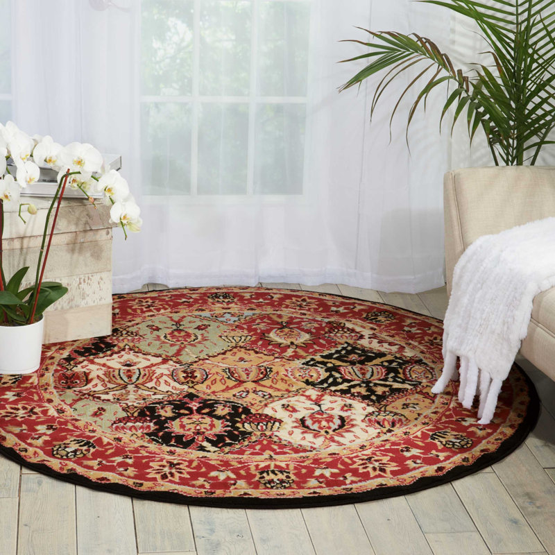 Baranof Oriental Indoor Rug, Round 5'3"