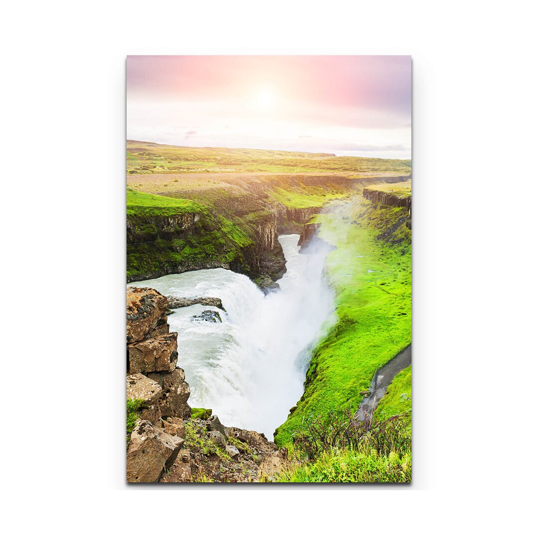 Leinwandbild Gullfoss Wasserfall