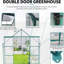 Serre extérieure avec système de drainage - plantes de jardin, intérieur spacieux en polycarbonate pour maximiser la superficie de plantation,