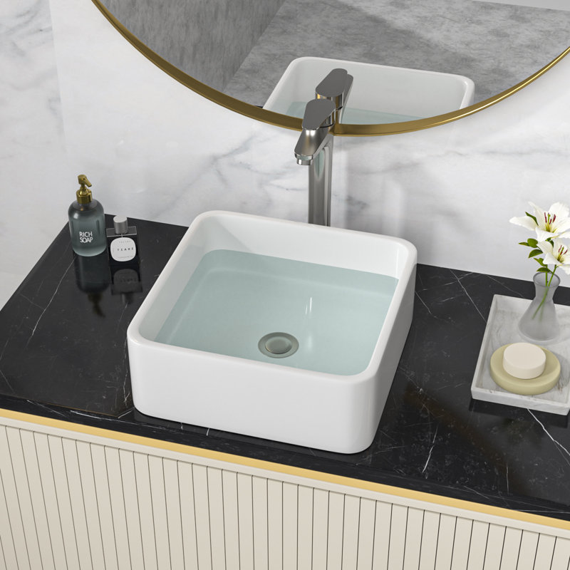 Lavabo de salle de bain vasque 15 po 