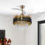 Ventilateur de plafond de 42 pouces avec ensemble d'éclairage DEL et décorations en cristal 
