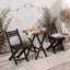 Ensemble repas en bois massif 3 pièces-488380650