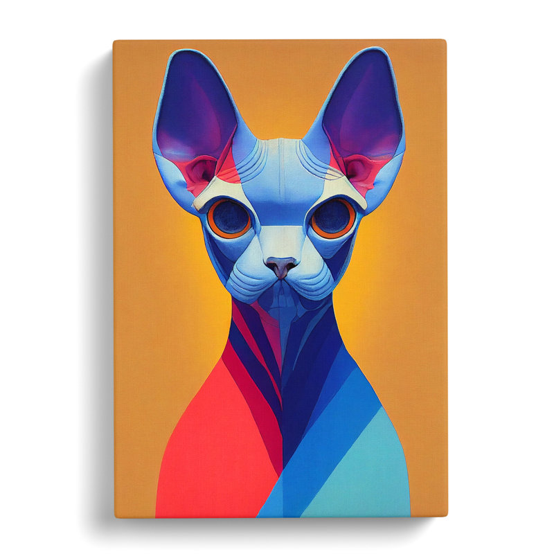 Sphynx Cat Avant Garde - Wrapped Canvas, 60cm H x 40cm W x 3cm D