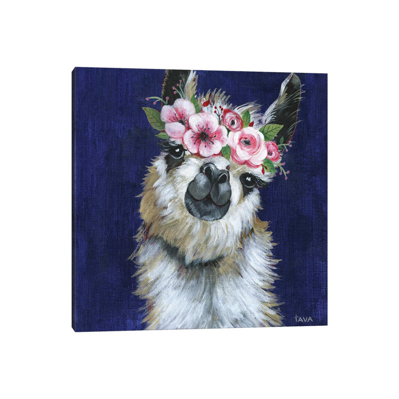 Lady Llama by Tava Studios - Gallery-Wrapped Canvas Giclée on Canvas, 30.48 cm H x 30.48 cm W, Canvas