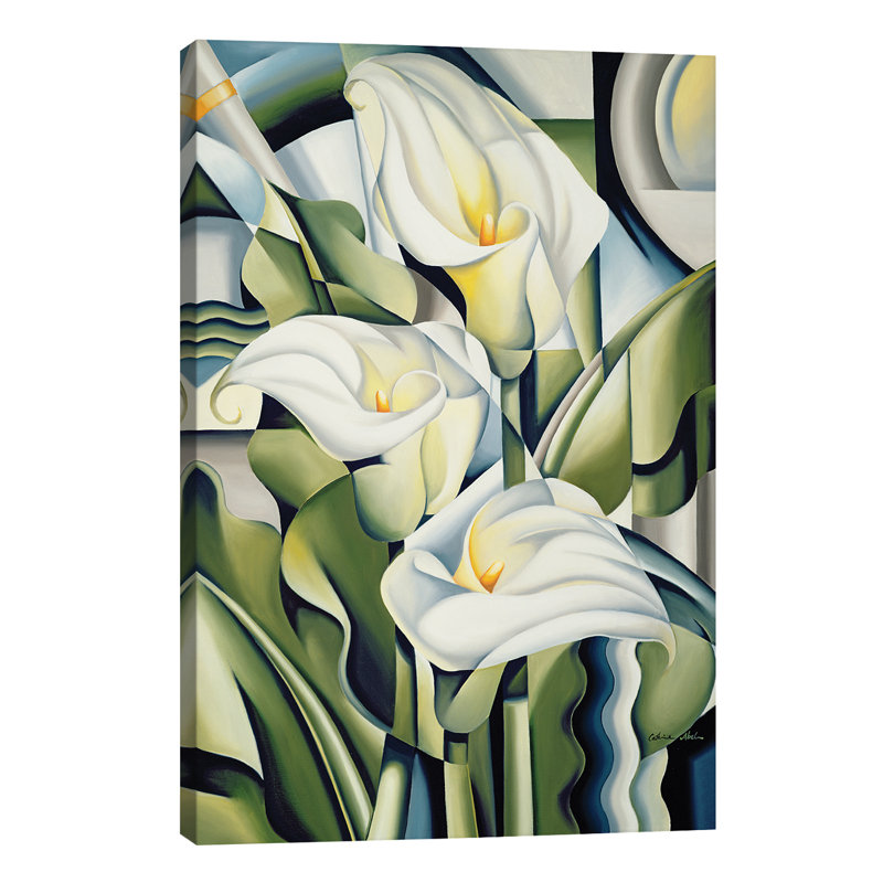 Cubist Lilies by Catherine Abel - Print on Canvas, No Frame, 101.6 cm H x 66.04 cm W x 3.175 cm D