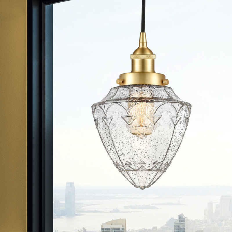 Lanaija 1 - Light Single Pendant, 11.75" H x 7" W x 7" D, Satin Gold
