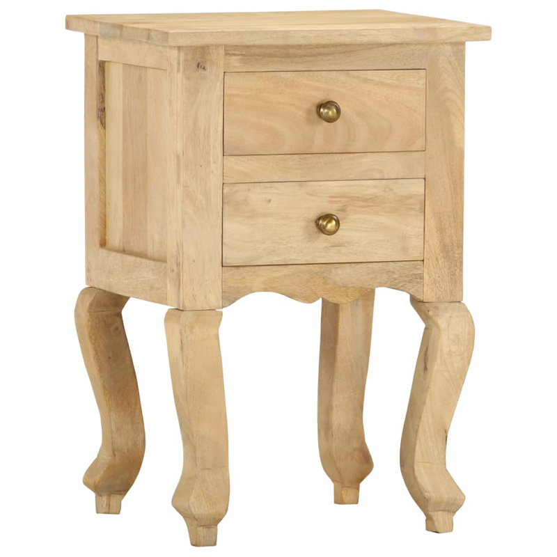 Delavan 40cm W Solid Wood Bedside Table