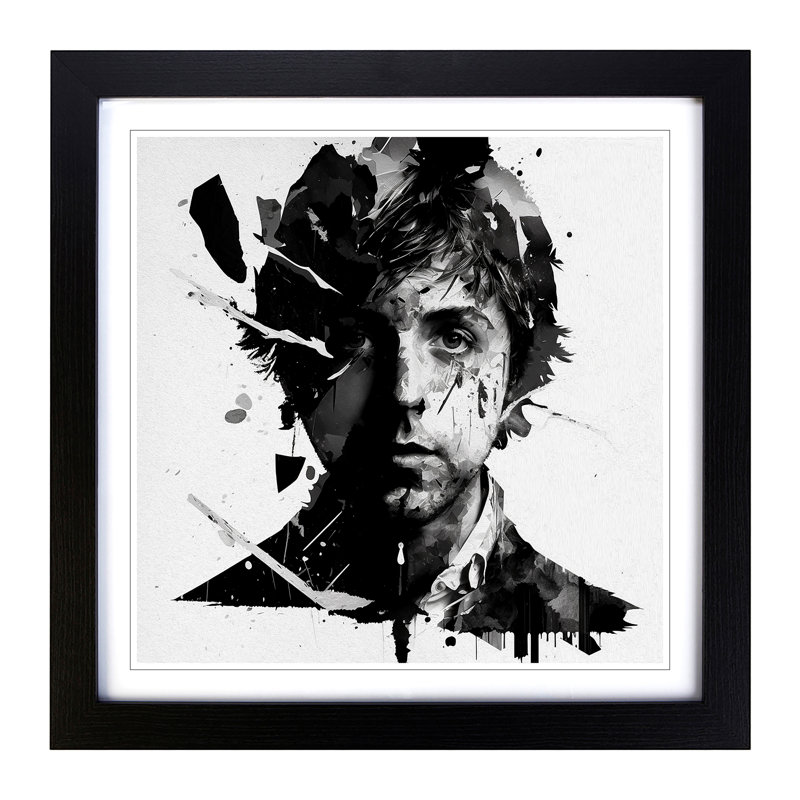 Paul McCartney Conceptual Art - Single Picture Frame Print on Wood, Black