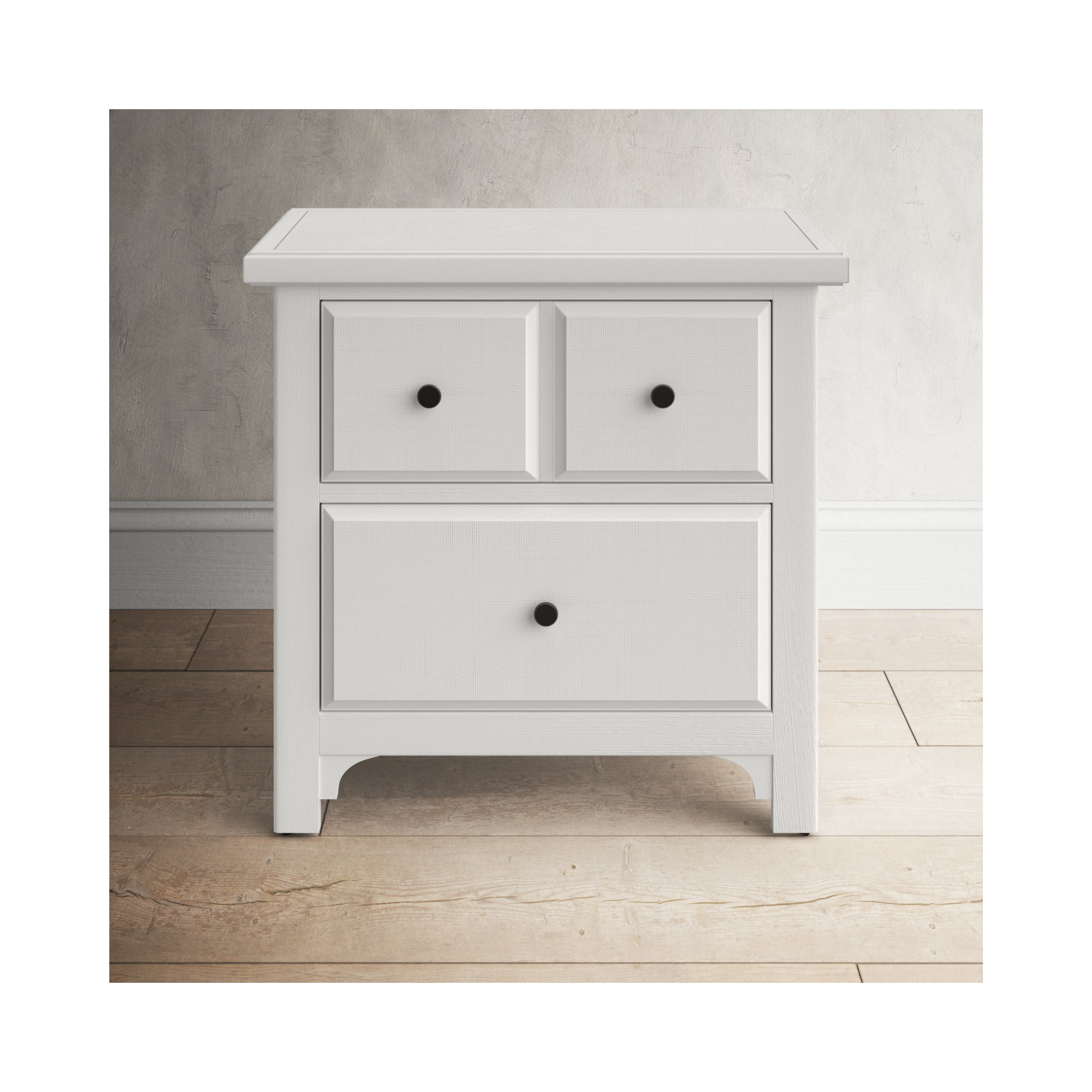 Dragomir 2 - Drawer Nightstand, Soft White