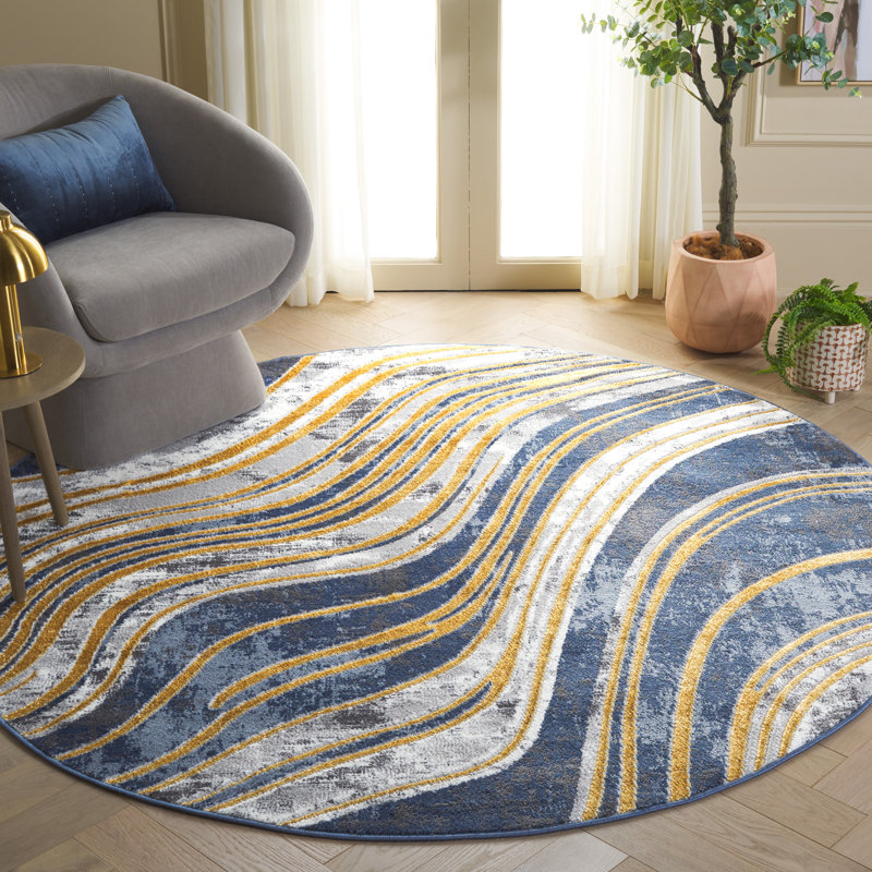 Tapis abstrait Lyli Performance Performance, Rond 6 pi 7 po