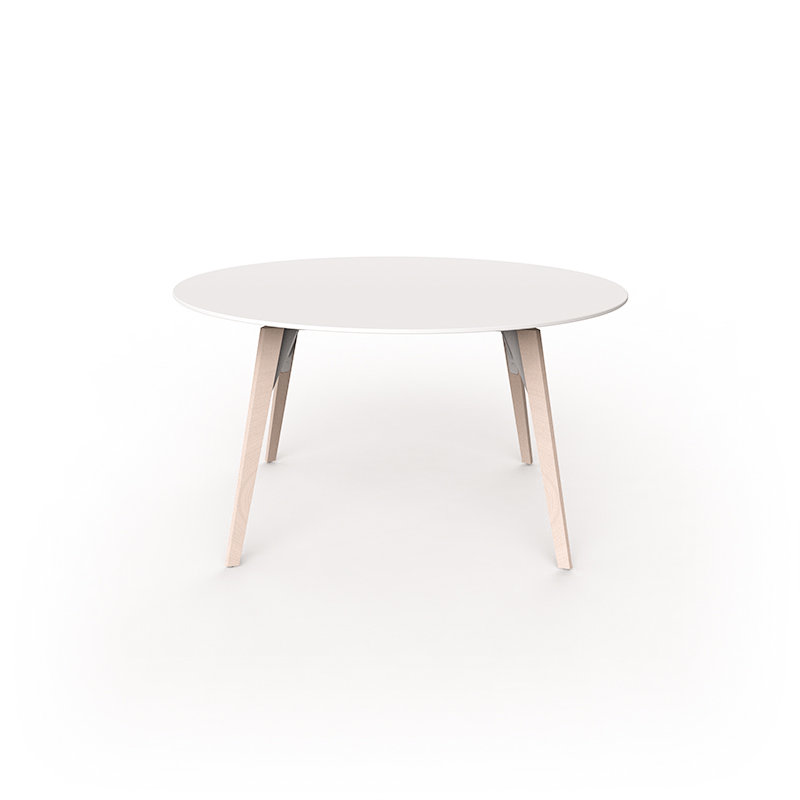 Faz Wood Lounge Table Edge Top, White, Natural, 47.25" W x 47.25" L