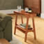 Table de bout étroite en bois massif avec rangement à 2 niveaux-212723281