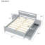 Wooden Platform Bed With 2 Storage Drawers And 2 Bedside Tables-358447378