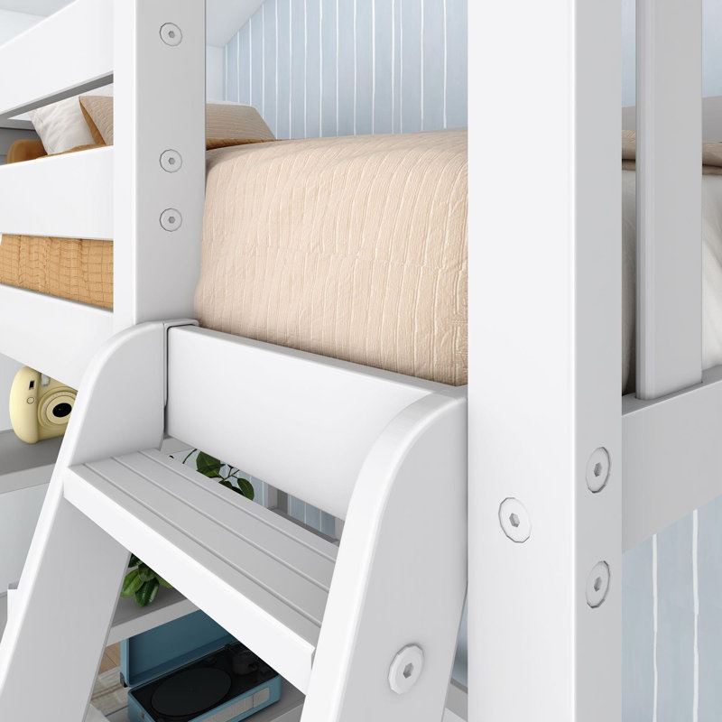 Lit mezzanine simple Jammel Kids, Blanc