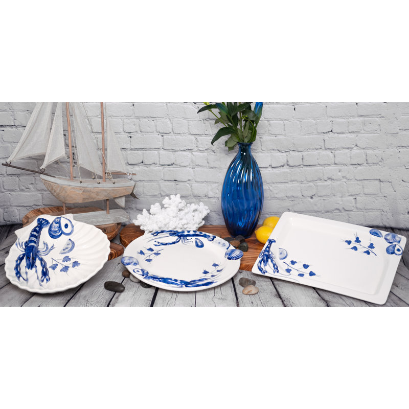 Everton Sea Shell Rectangular Platter 37Cm