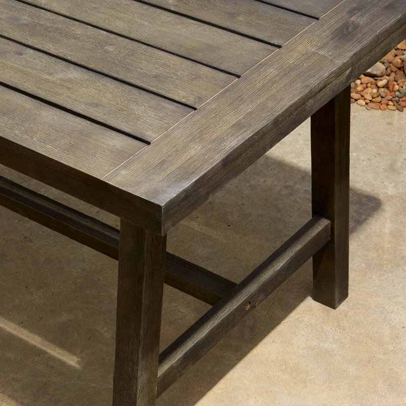 Outdoor Patio Dining Table, Rectangular Table, Gray