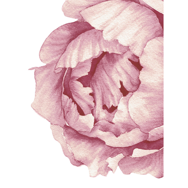 Adhésif décoratif pivoine Wanette, Rose mixte