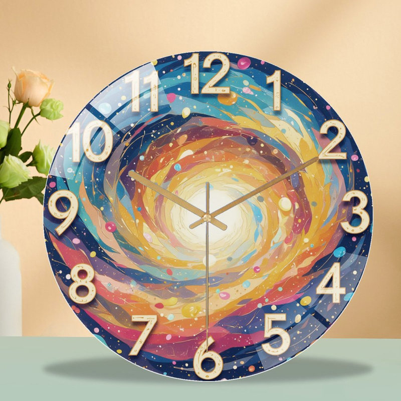 Horloge murale en verre 12 po