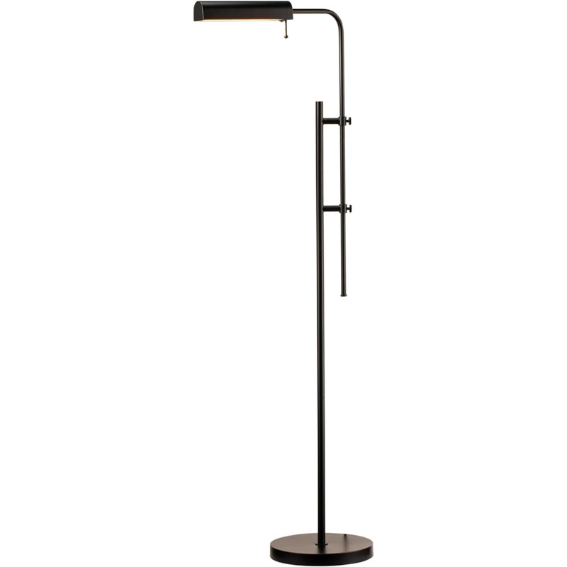 Lampe sur pied ajustable Maesynn Cedric Pharmacie, Noir