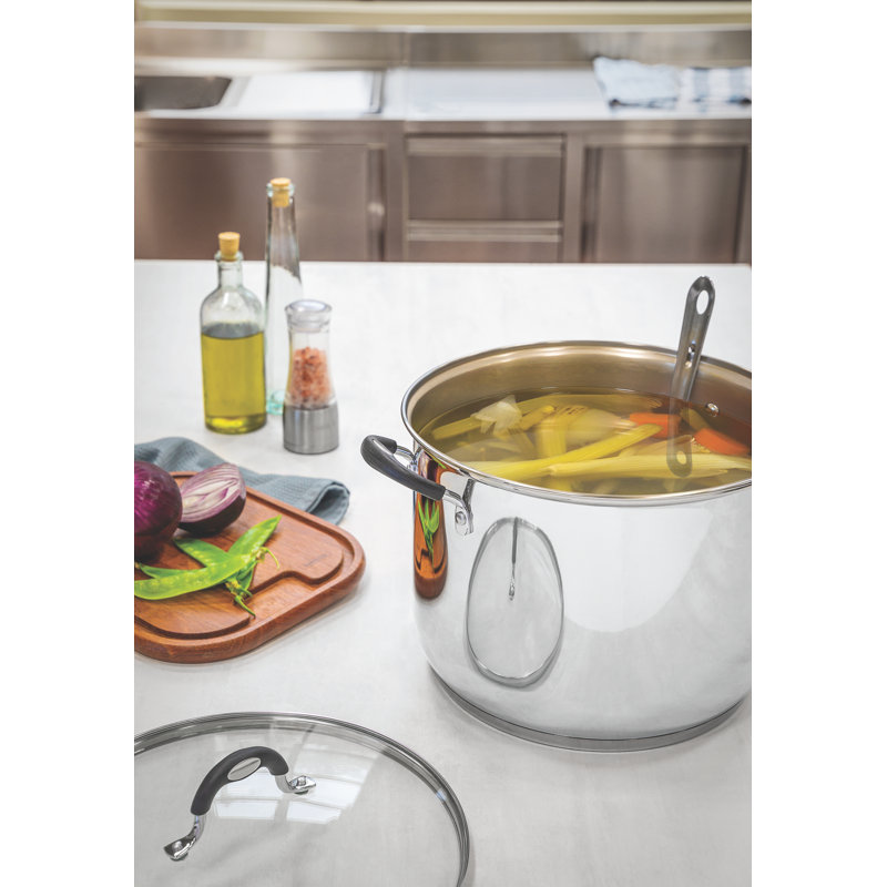 Tramontina Stainless Steel Stock Pot 30cm (15.4l), 30 cm