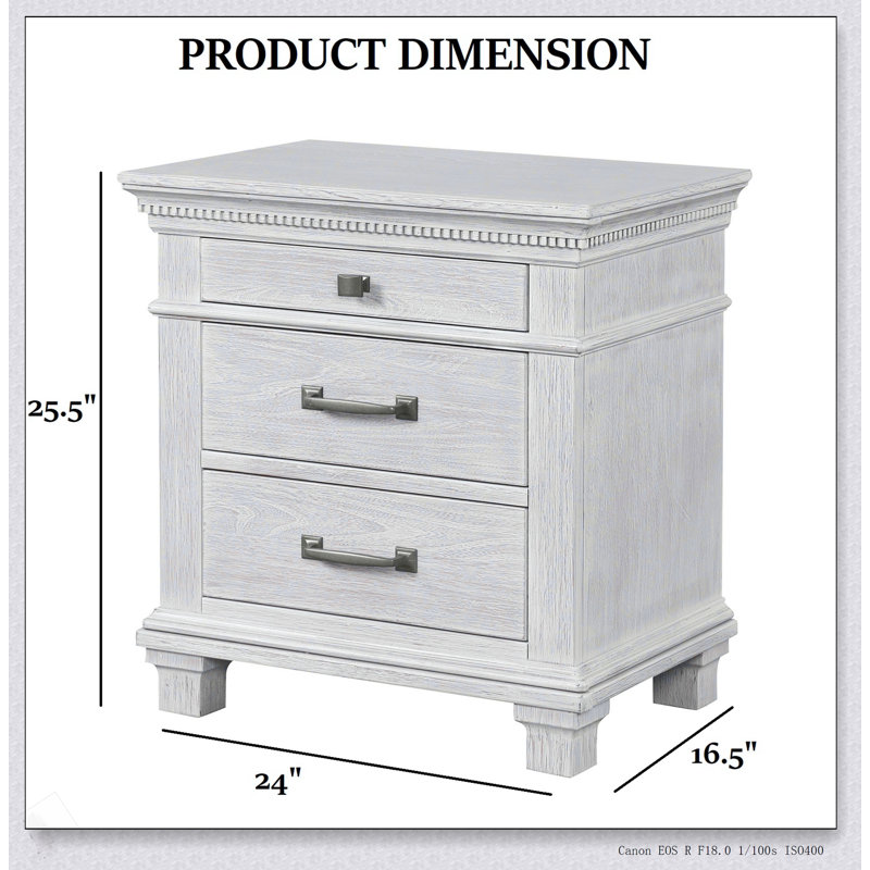 Table de chevet style transitionnel 1pc