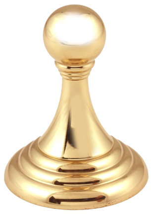 Embassy Robe Hook, Polished Brass