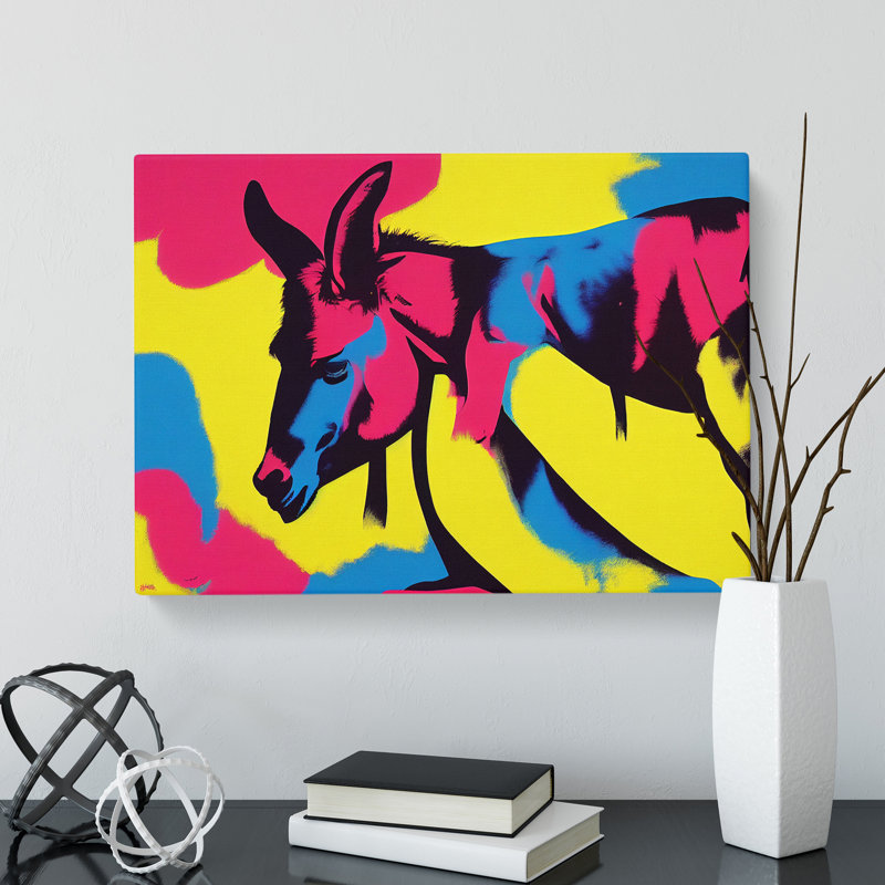 Colourful Donkey Art Vol.3 Abstract - Wrapped Canvas, 40cm H x 60cm W x 3cm D