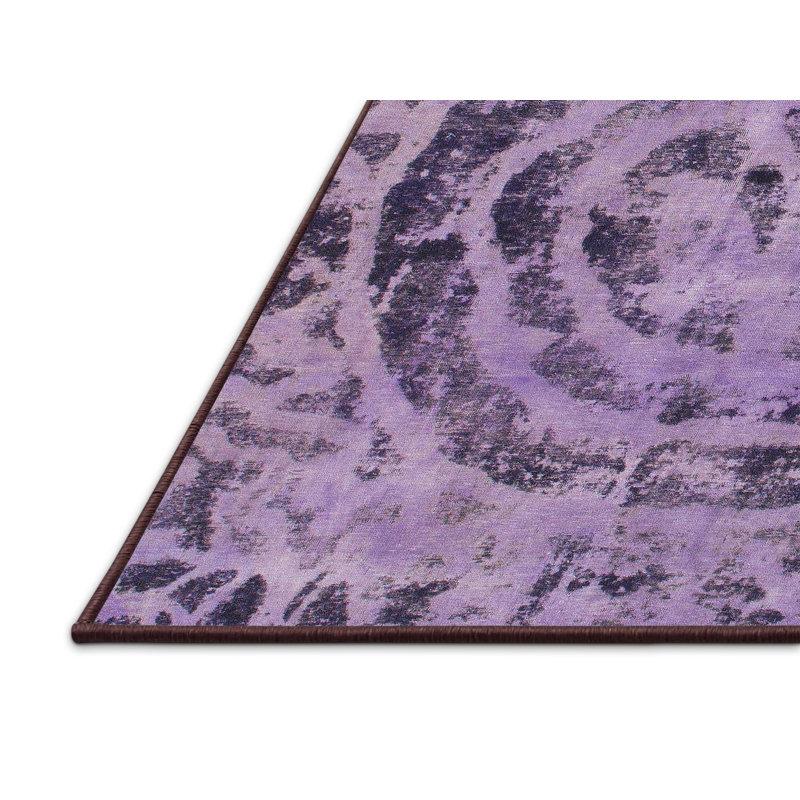 Tapis décoratif multicolore à motif abstrait, Rectangle 3 pi x 5 pi