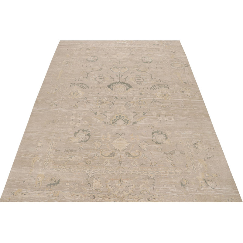 Handmade Silk and Wool Area Rug