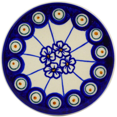 Flowering Peacock Stoneware Round Coaster