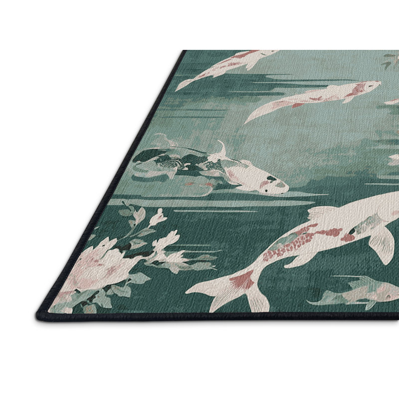 Tapis gris lavable à la machine, Carré 5 pi