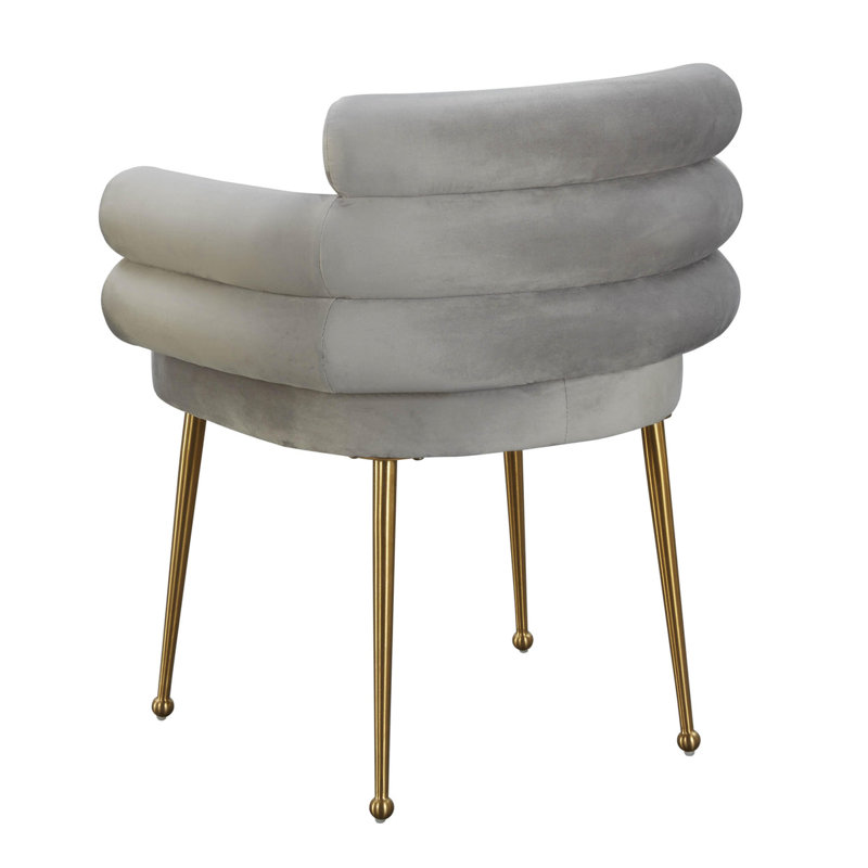 Chaise en velours Jennifer, Velours gris