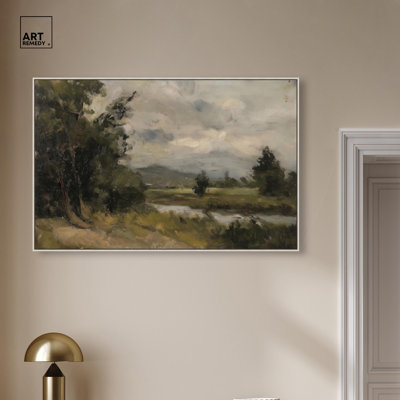 River's Path Canvas Cottage Landscapes by Art Remedy