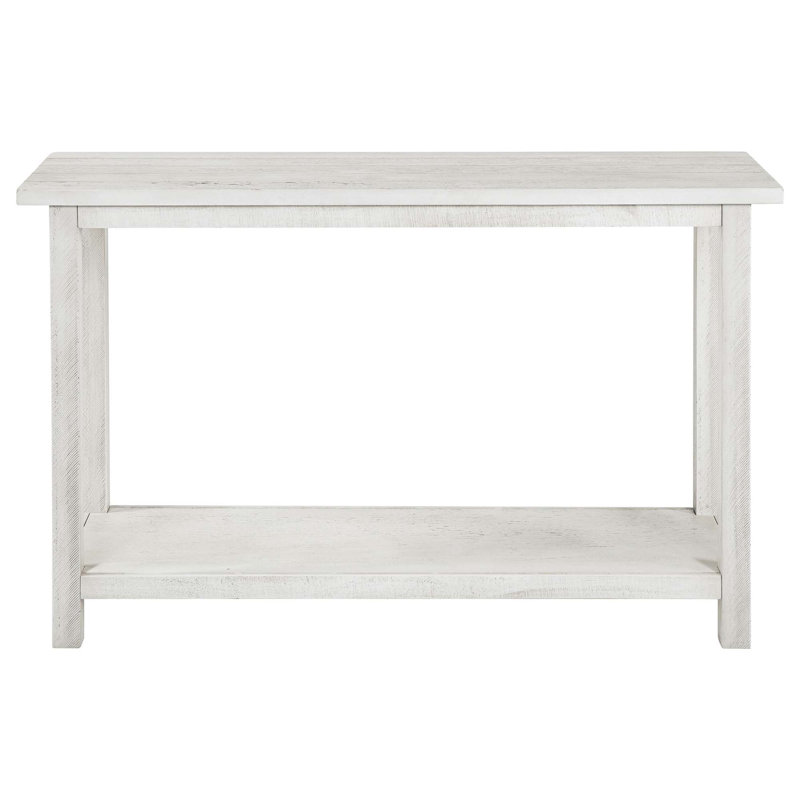 Castleton White Wood Entryway Sofa Console Table, White