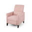 Fauteuils inclinables gain de place avec poche latérale, tissu rose poudré, touche moderne pour la maison