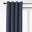 Shay Solid Dark Denim Cotton Grommet Top Drapery Panel Set of 2-1222517875