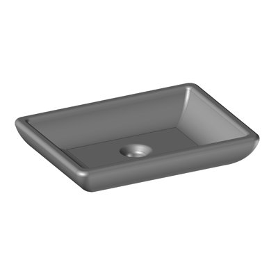 Belfry Bathroom Bohy 510mm L x 400mm W Grey Ceramic Rectangular Countertop Basin Sink