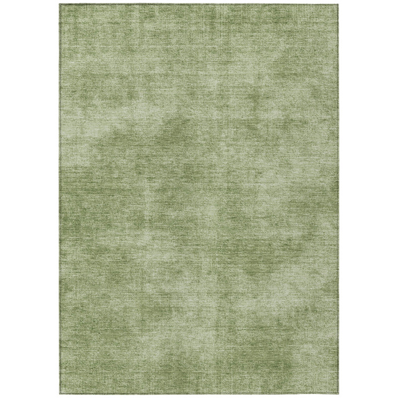 Tapis intérieur lavable vert 8 pi x 10 pi HomeRoots