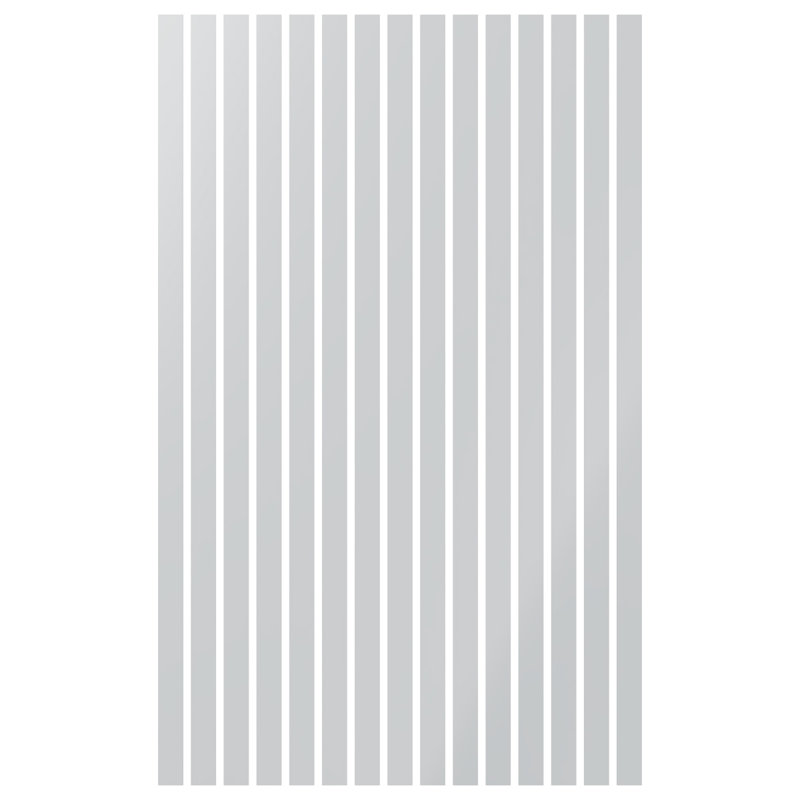 Ensemble de panneau mural réglable en lattes d'acrylique, H 94 po x l 45 po, Blanc