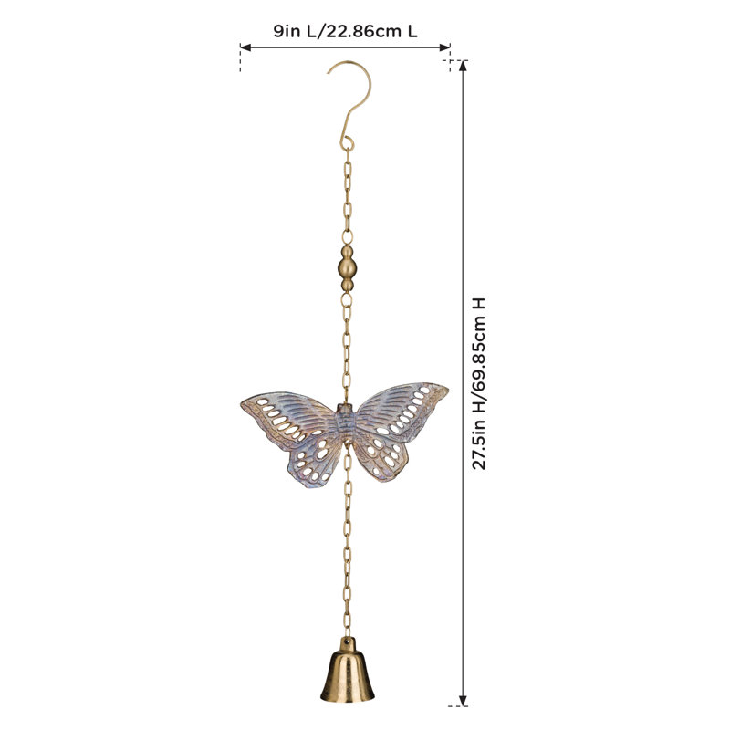 Cloche de jardin en fonte - papillon