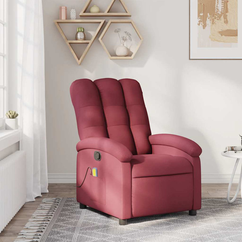 Fauteuil de massage inclinable rouge vin