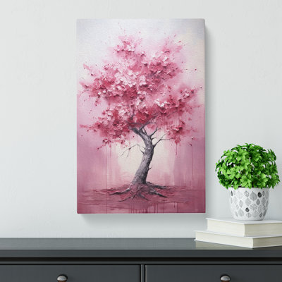 Cherry Blossom Tree Gestural No.3 - Art Prints - Wrapped Canvas