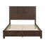 Ensemble de chambre à coucher en bois massif 3 pièces avec lit et tables de chevet, élégant design cannelé ondulé pour le luxe et la durabilité-1161958141-1161958138