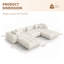 Canapé modulaire modulaire, siège à combinaison profonde surdimensionné, housses de coussin amovibles et lavables, tissu, rembourrage en duvet-102620168