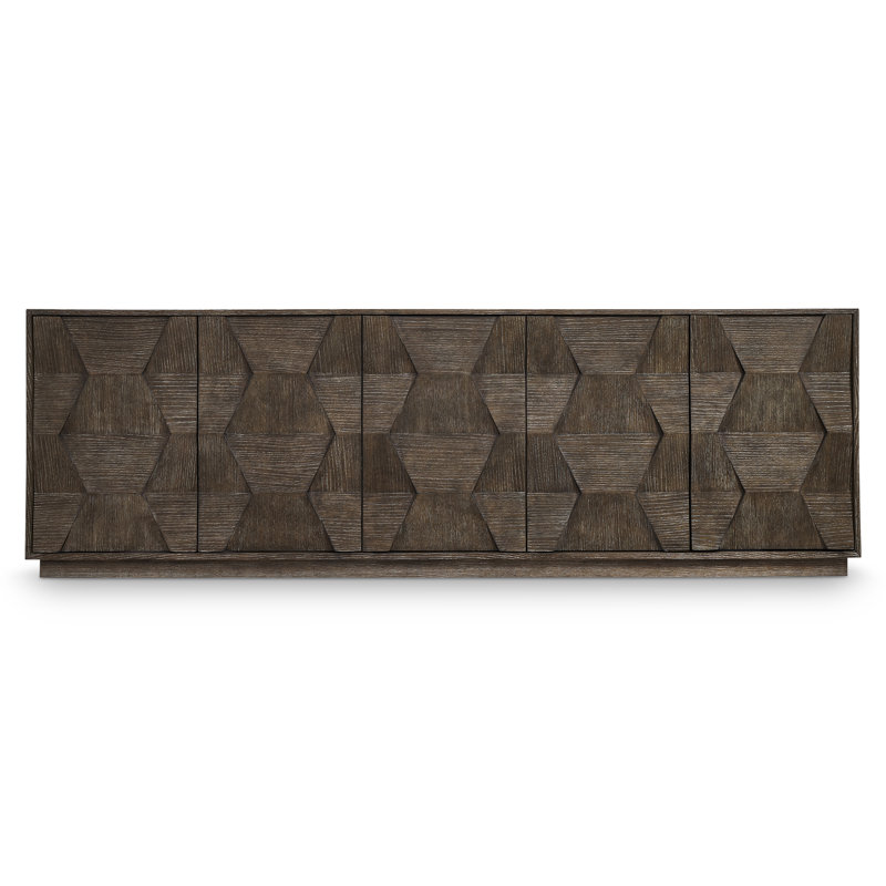 Linea Media Console, Linea - Cerused Charcoal Finish