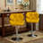 Diljana Swivel Upholstered Adjustable Height Counter Stool with Metal Frame-171838208
