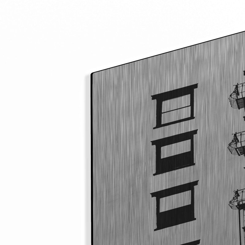 «NYC in Pure BandW VI» par Jeff Pica, art mural en métal, H 36 po x l 24 po